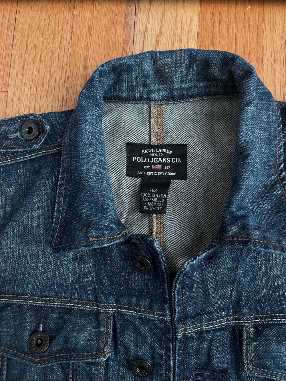 Ralph Lauren Polo Jeans Co. Dark Blue Denim Jacket - Picture 2 of 10